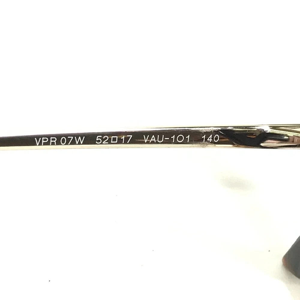 PRADA Eyeglasses Frames VPR 07W VAU-1O1 Brown Tortoise Gold Cat Eye 52-17-140